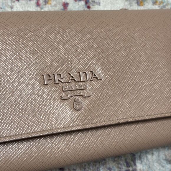 Prada Saffiano Flap Continental Wallet - Picture 2 of 14